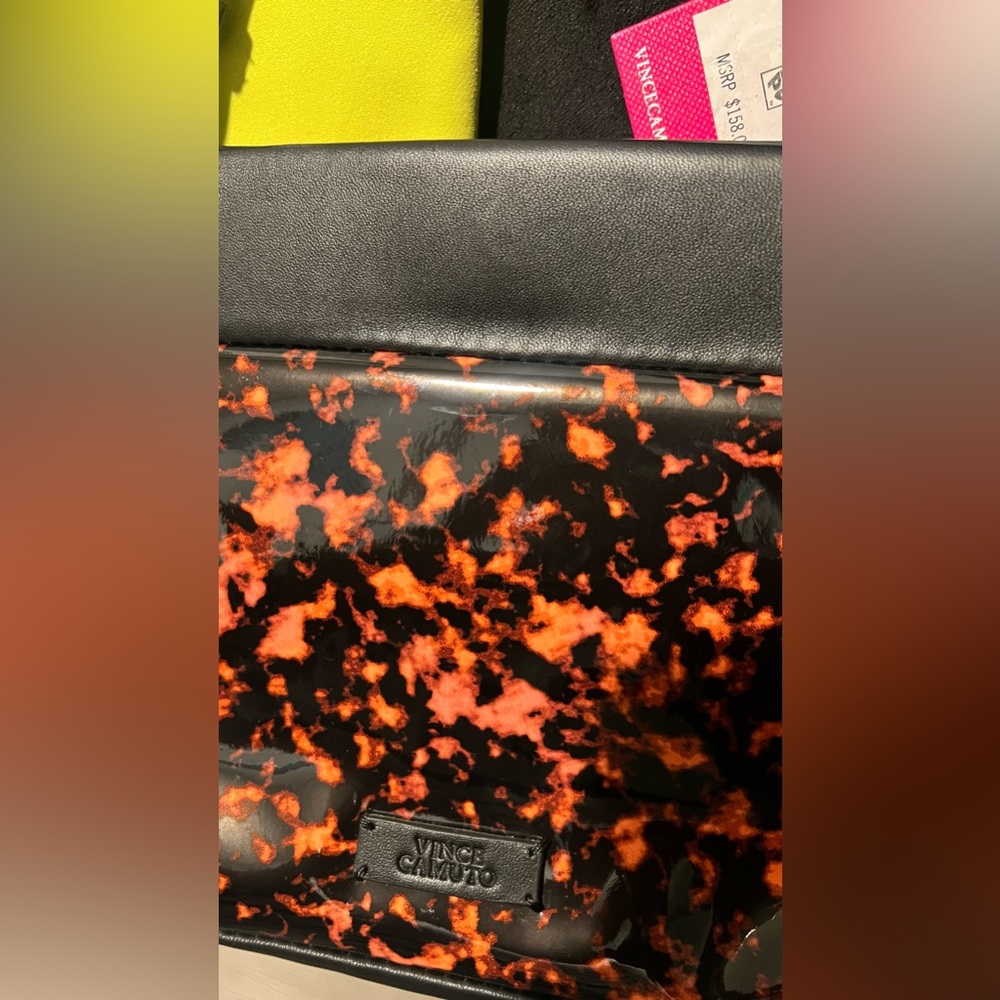 ✨ Vince Camuto ✨ AMARI Leather Clutch in TORTOISE 😍 (with Dust bag) - Picture 5 of 6